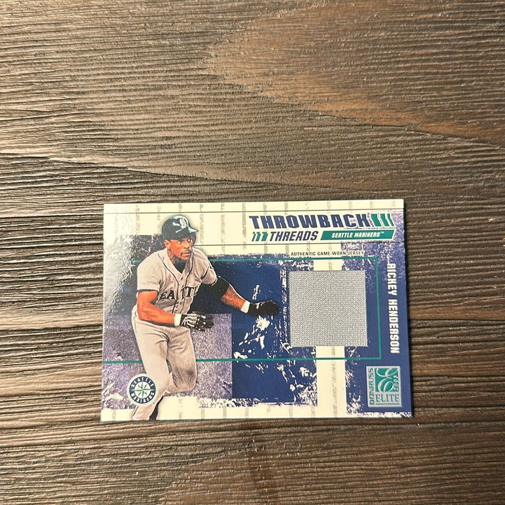 Rickey Henderson Memorabilia Card